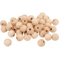 VBS Holzkugeln durchgebohrt "Ø 10 mm" - 50 Stück von Beige