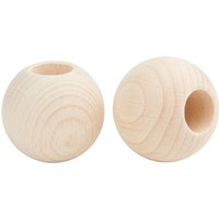 VBS Holzkugeln mit großer Bohrung "Ø 50 mm" - 2 Stück von VBS