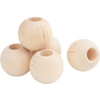 VBS Holzkugeln mit großer Bohrung "Ø 50 mm" - 5 Stück von VBS