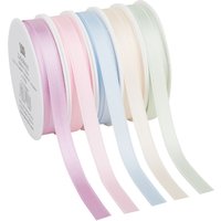 Satinband "Pastell 10 mm", 5er-Set à 3 m von Multi