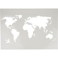 Schablone "Weltkarte XXL", A2 von Elfenbein