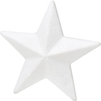 Styroporform Stern, 10 cm von Weiß