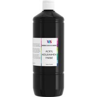 VBS Acryl-Keilrahmenfarbe, 1000 ml - Schwarz von Schwarz