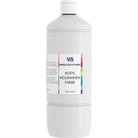 VBS Acryl-Keilrahmenfarbe, 1000 ml - Titanweiß von Grün