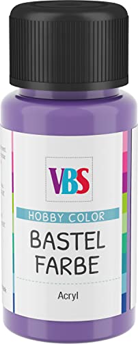 VBS Bastelfarbe 50ml Acrylfarbe Hobby Color Künstler Basteln Malen Violett Violett von VBS