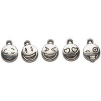 VBS Charms-Anhänger "Emoticon" von Silber