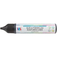 VBS Glas- & Porzellankonturen-Liner - Schwarz von Schwarz