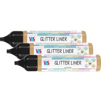 VBS Glitter Liner Gold, 3er-Set von Gold
