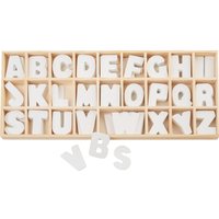 VBS Holz-Buchstaben-Set "Sortiert - Weiß", 156 Stück von Weiß