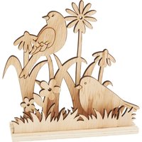 VBS Holz-Steckmotiv "Vögel in der Blumenwiese" von VBS