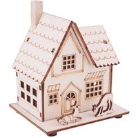 VBS Holzbausatz "Haus mit Rehen" von Beige