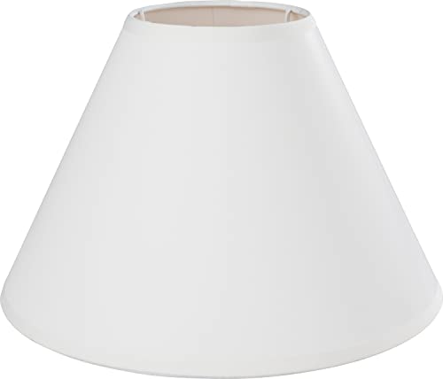 VBS Lampenschirm rund weiß blanko Ø 25 cm (unten) / 10 cm (oben) Papierschirm zum Bemalen und Bekleben von VBS