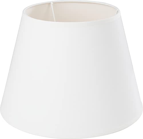 VBS Lampenschirm rund weiß blanko Ø 27,5 cm (unten) / 17,5 cm (oben) Papierschirm zum Bemalen und Bekleben von VBS