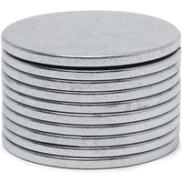 VBS Magnete "Extra stark", flach, Ø 15 mm, 10 Stück von Silber