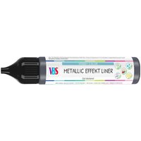 VBS Metallic Effekt Liner, 28 ml - Schwarz von VBS