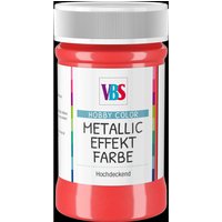 VBS Metallic Effektfarbe, 100 ml - Metallic-Rot von Rot