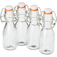 VBS Mini-Bügelflaschen, 4 Stück von Durchsichtig