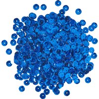 Pailletten gewölbt, Metallic - Dunkelblau-Metallic von Blau