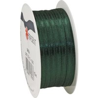 Satinband, 3 mm - Dunkelgrün von Grün