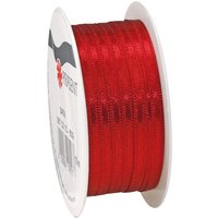 Satinband, 3 mm - Rot von Rot