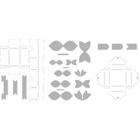 VBS Schablonen-Set "Schachteln mit Schleife" von Weiß