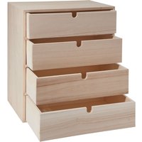 VBS Schubladenbox mit 4 Schubladen von Beige
