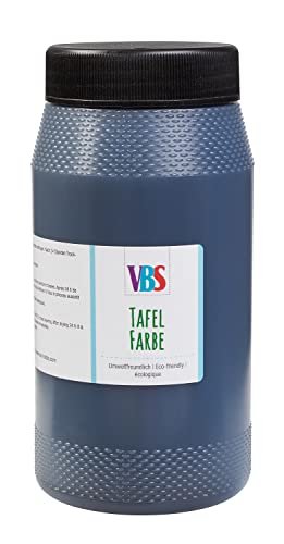 VBS XXL Tafelfarbe Schultafelfarbe Schwarz seidenmatt 1l oder 500ml Farbe Tafel für Kreide abwischbar Wandfarbe 500 ml von VBS