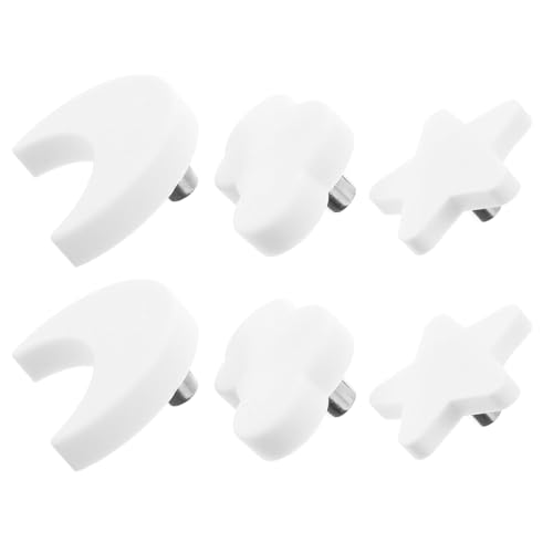 VBSJAH 6 Stück Schrankknöpfe Soft Rubber Anti-Collision Schubladenknöpfe Kinder, Sterne, Mond, Wolken Knauf für Schrank Möbelknöpfe Kinder, Möbelknauf und Schranktürknöpfe VBSJAH 6 Stück Schrankknöpfe Soft Rubber Anti-Collision Schubladenknöpfe Kinder, Sterne, Mond, Wolken Knauf für Schrank Möbelknöpfe Kinder, Möbelknauf und Schranktürknöpfe von VBSJAH