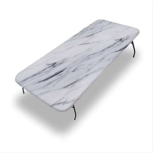 VBTGVE Marmor-Tischdecke mit elastischem Rand, Marmor-Textur, wasserdicht und abwischbar, passgenaue Klapptischabdeckung, passend für rechteckige Tische mit den Maßen 76,2 x 152,4 cm VBTGVE Marmor-Tischdecke mit elastischem Rand, Marmor-Textur, wasserdicht und abwischbar, passgenaue Klapptischabdeckung, passend für rechteckige Tische mit den Maßen 76,2 x 152,4 cm von VBTGVE