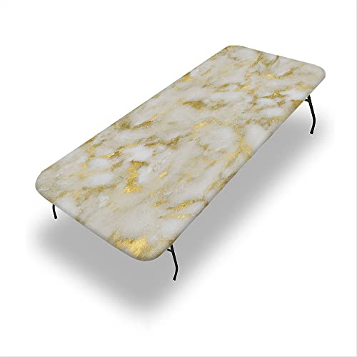 VBTGVE Marmor-Tischdecke mit elastischem Rand, Marmor-Textur, wasserdicht und abwischbar, passgenaue Klapptischabdeckung, passend für rechteckige Tische mit den Maßen 76,2 x 228,6 cm VBTGVE Marmor-Tischdecke mit elastischem Rand, Marmor-Textur, wasserdicht und abwischbar, passgenaue Klapptischabdeckung, passend für rechteckige Tische mit den Maßen 76,2 x 228,6 cm von VBTGVE