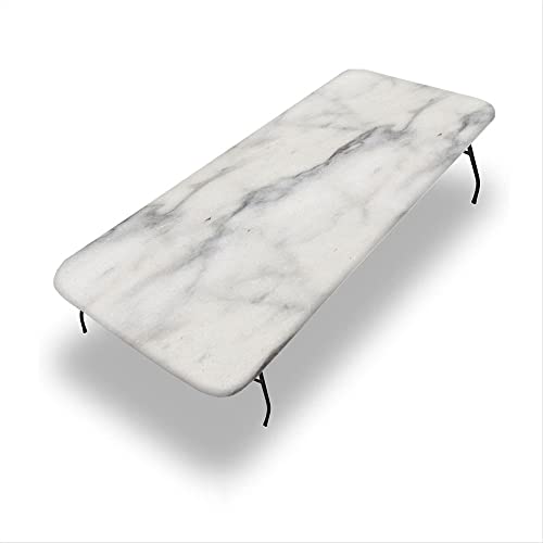 VBTGVE Rechteckige, elastische Tischdecke aus Marmor, Marmor-Textur, geeignet für Camping, Partys und Picknick, passend für rechteckige Tische mit den Maßen 76,2 x 182,9 cm VBTGVE Rechteckige, elastische Tischdecke aus Marmor, Marmor-Textur, geeignet für Camping, Partys und Picknick, passend für rechteckige Tische mit den Maßen 76,2 x 182,9 cm von VBTGVE