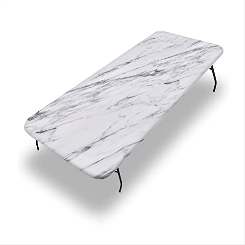 VBTGVE Rechteckige Marmor-Tischdecke, Marmor-Textur, waschbare Picknick-Tischdecke, flexible Tischdecke, passend für rechteckige Tische, 76,2 x 152,4 cm VBTGVE Rechteckige Marmor-Tischdecke, Marmor-Textur, waschbare Picknick-Tischdecke, flexible Tischdecke, passend für rechteckige Tische, 76,2 x 152,4 cm von VBTGVE