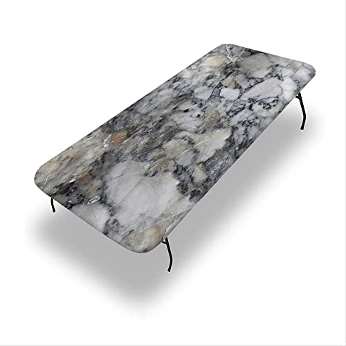 VBTGVE Rechteckige Marmor-Tischdecke, Marmor-Textur, waschbare Picknick-Tischdecke, flexible Tischdecke, passend für rechteckige Tische, 76,2 x 228,6 cm VBTGVE Rechteckige Marmor-Tischdecke, Marmor-Textur, waschbare Picknick-Tischdecke, flexible Tischdecke, passend für rechteckige Tische, 76,2 x 228,6 cm von VBTGVE