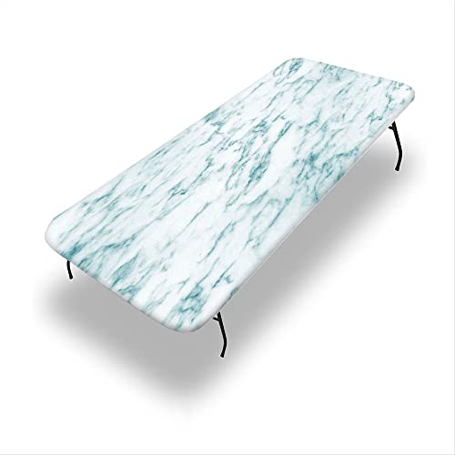 VBTGVE Rechteckige Marmor-Tischdecke, Marmor-Textur, waschbare Picknick-Tischdecke, flexible Tischdecke, passend für rechteckige Tische, 76,2 x 228,6 cm VBTGVE Rechteckige Marmor-Tischdecke, Marmor-Textur, waschbare Picknick-Tischdecke, flexible Tischdecke, passend für rechteckige Tische, 76,2 x 228,6 cm von VBTGVE
