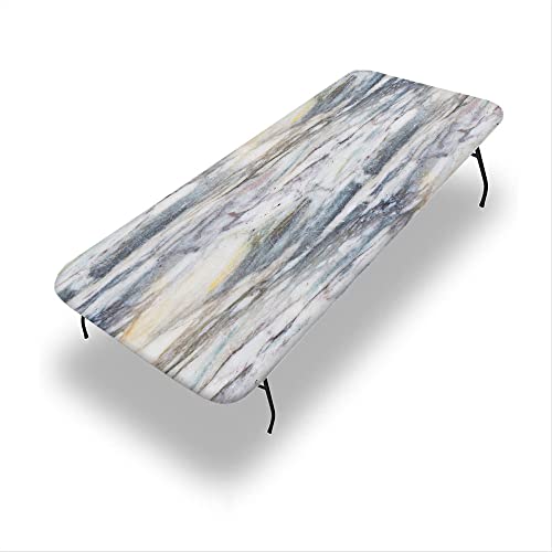 VBTGVE Rechteckige Marmor-Tischdecke, Marmor-Textur, waschbare Picknick-Tischdecke, flexible Tischdecke, passend für rechteckige Tische mit den Maßen 111,8 x 193 cm VBTGVE Rechteckige Marmor-Tischdecke, Marmor-Textur, waschbare Picknick-Tischdecke, flexible Tischdecke, passend für rechteckige Tische mit den Maßen 111,8 x 193 cm von VBTGVE
