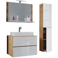 VCM my bath Badmöbel-Set Lendas L 915298 honig-eiche, weiß 114,0 x 52,0 x 150,0 cm VCM my bath Badmöbel-Set Lendas L 915298 honig-eiche, weiß 114,0 x 52,0 x 150,0 cm von VCM my bath