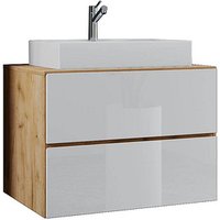 VCM my bath Badmöbel-Set Lendas S 915286 honig-eiche, weiß 81,0 x 46,0 x 69,0 cm von VCM my bath