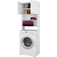 VCM my bath Waschmaschinenschrank Jutas, 911986 weiß 2 Fachböden 64,0 x 25,0 x 190,0 cm von VCM my bath