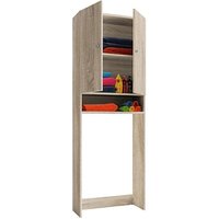 VCM my bath Waschmaschinenschrank Lona, 913841 sonoma-eiche 1 Fachboden 64,0 x 27,0 x 182,0 cm von VCM my bath