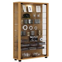 VCM my home Lumo Mini Vitrine buche 8 Fachböden mit Beleuchtung von VCM my home