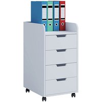 VCM my office Konal Maxi Rollcontainer weiß 4 Auszüge 40,0 x 50,0 x 74,0 cm von VCM my office