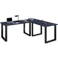 VCM my office Lona Schreibtisch anthrazit rechteckig, U-Fuß-Gestell schwarz 190,0 x 50,0 cm VCM my office Lona Schreibtisch anthrazit rechteckig, U-Fuß-Gestell schwarz 190,0 x 50,0 cm von VCM my office