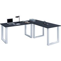VCM my office Lona Schreibtisch anthrazit rechteckig, U-Fuß-Gestell silber 160,0 x 50,0 cm VCM my office Lona Schreibtisch anthrazit rechteckig, U-Fuß-Gestell silber 160,0 x 50,0 cm von VCM my office