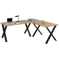 VCM my office Lona Schreibtisch honig-eiche rechteckig, X-Fuß-Gestell schwarz 190,0 x 50,0 cm VCM my office Lona Schreibtisch honig-eiche rechteckig, X-Fuß-Gestell schwarz 190,0 x 50,0 cm von VCM my office