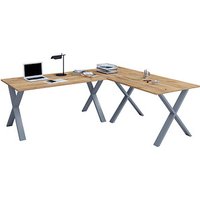 VCM my office Lona Schreibtisch honig-eiche rechteckig, X-Fuß-Gestell silber 220,0 x 80,0 cm VCM my office Lona Schreibtisch honig-eiche rechteckig, X-Fuß-Gestell silber 220,0 x 80,0 cm von VCM my office