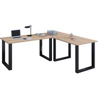 VCM my office Lona Schreibtisch sonoma-eiche rechteckig, U-Fuß-Gestell schwarz 190,0 x 80,0 cm VCM my office Lona Schreibtisch sonoma-eiche rechteckig, U-Fuß-Gestell schwarz 190,0 x 80,0 cm von VCM my office