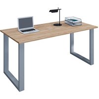 VCM my office Lona Schreibtisch sonoma-eiche rechteckig, U-Fuß-Gestell silber 160,0 x 80,0 cm VCM my office Lona Schreibtisch sonoma-eiche rechteckig, U-Fuß-Gestell silber 160,0 x 80,0 cm von VCM my office