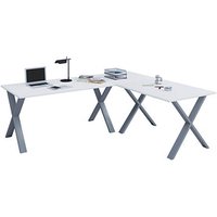 VCM my office Lona Schreibtisch weiß rechteckig, X-Fuß-Gestell silber 190,0 x 80,0 cm VCM my office Lona Schreibtisch weiß rechteckig, X-Fuß-Gestell silber 190,0 x 80,0 cm von VCM my office