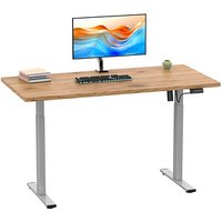 VCM my office Lona elektrisch höhenverstellbarer Schreibtisch honig-eiche rechteckig, T-Fuß-Gestell silber 110,0 x 80,0 cm VCM my office Lona elektrisch höhenverstellbarer Schreibtisch honig-eiche rechteckig, T-Fuß-Gestell silber 110,0 x 80,0 cm von VCM my office