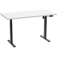 VCM my office Lona elektrisch höhenverstellbarer Schreibtisch weiß rechteckig, T-Fuß-Gestell silber 140,0 x 80,0 cm VCM my office Lona elektrisch höhenverstellbarer Schreibtisch weiß rechteckig, T-Fuß-Gestell silber 140,0 x 80,0 cm von VCM my office